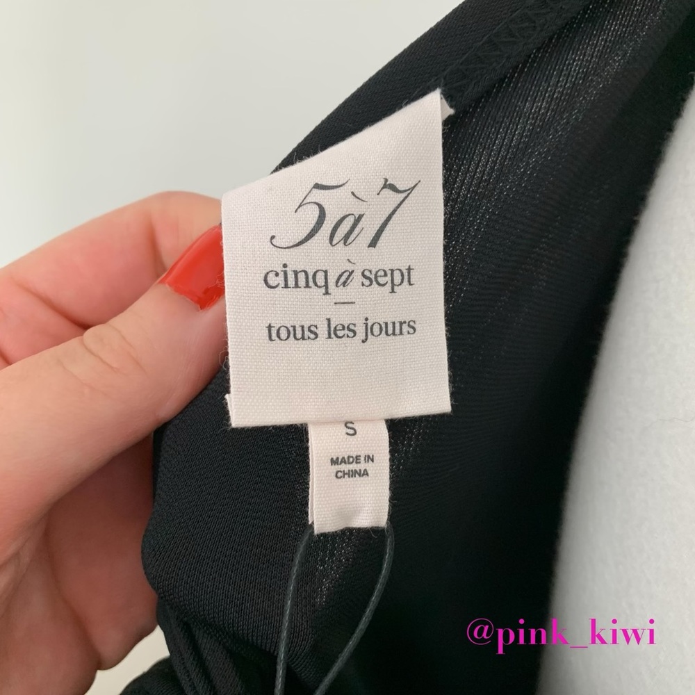 Cinq A Sept Ada Black Pullover Top - Picture 15 of 16